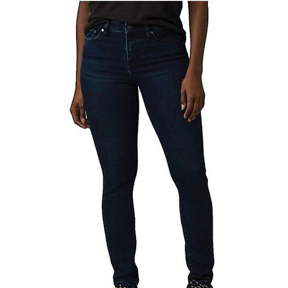 Prana Midrise Siena Skinny Denim Jeans Dark Wash Blue Size 4 Short NEW - Picture 2 of 10